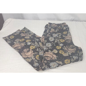 Celebrity Pink Womens 3/26 Black Pastel Floral 5 Pocket Frayed Leg Cuff Jeans